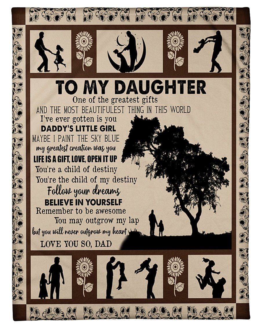To My Daughter Follow Your Dream Fleece Blanket