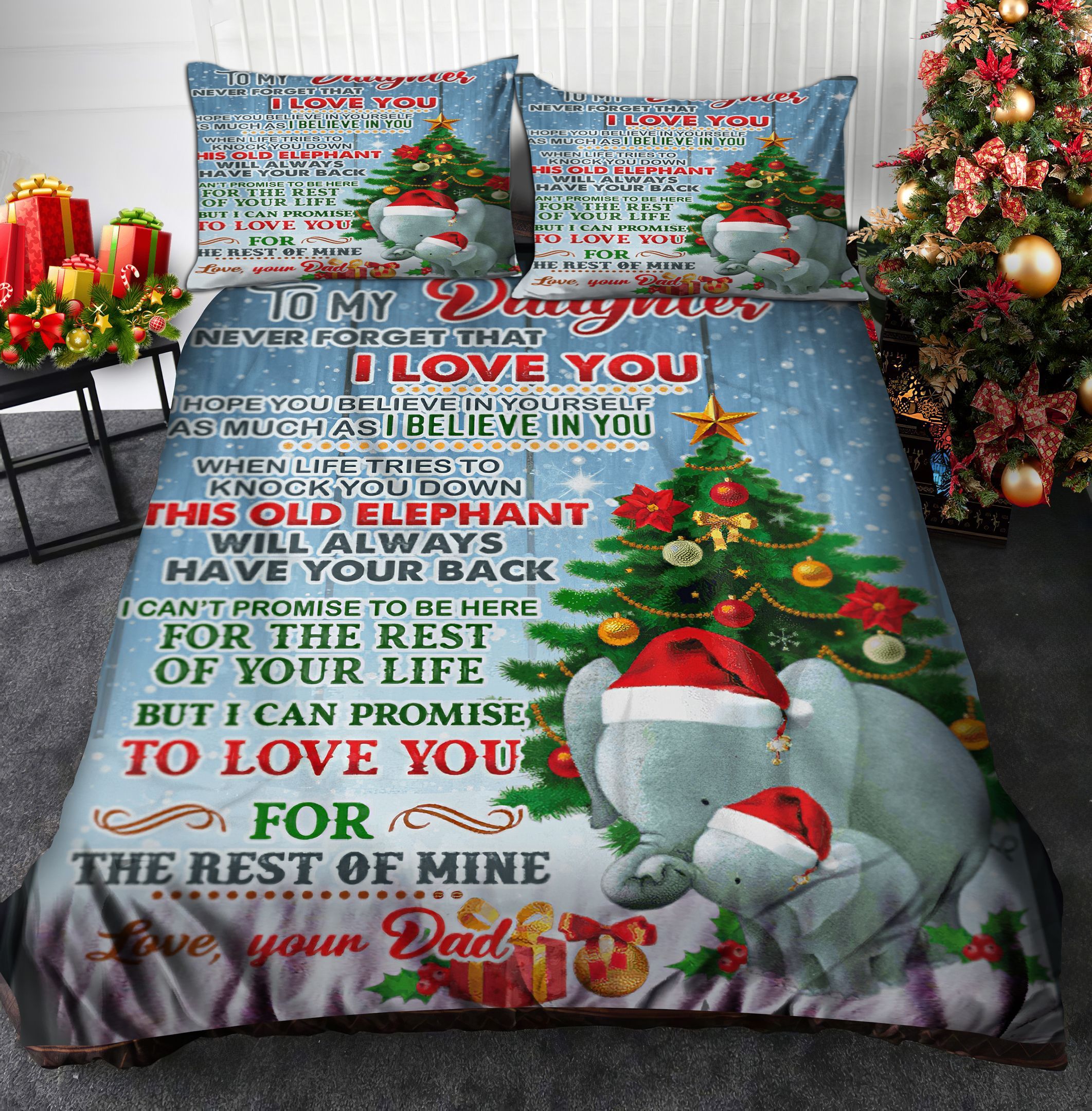To My Daughter From Dad Bedding Set
