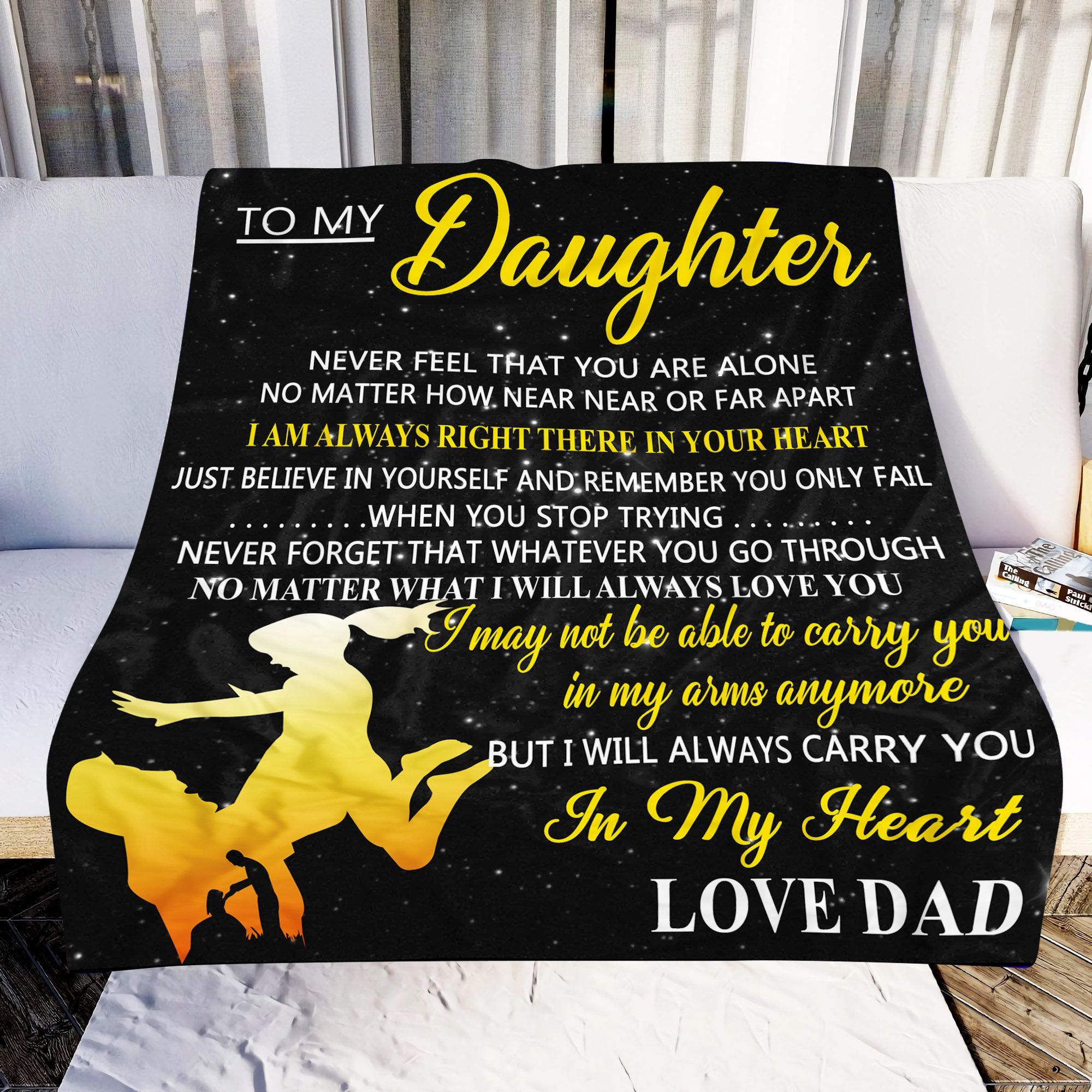 To My Daughter From Dad Sherpa Fleece Blanket