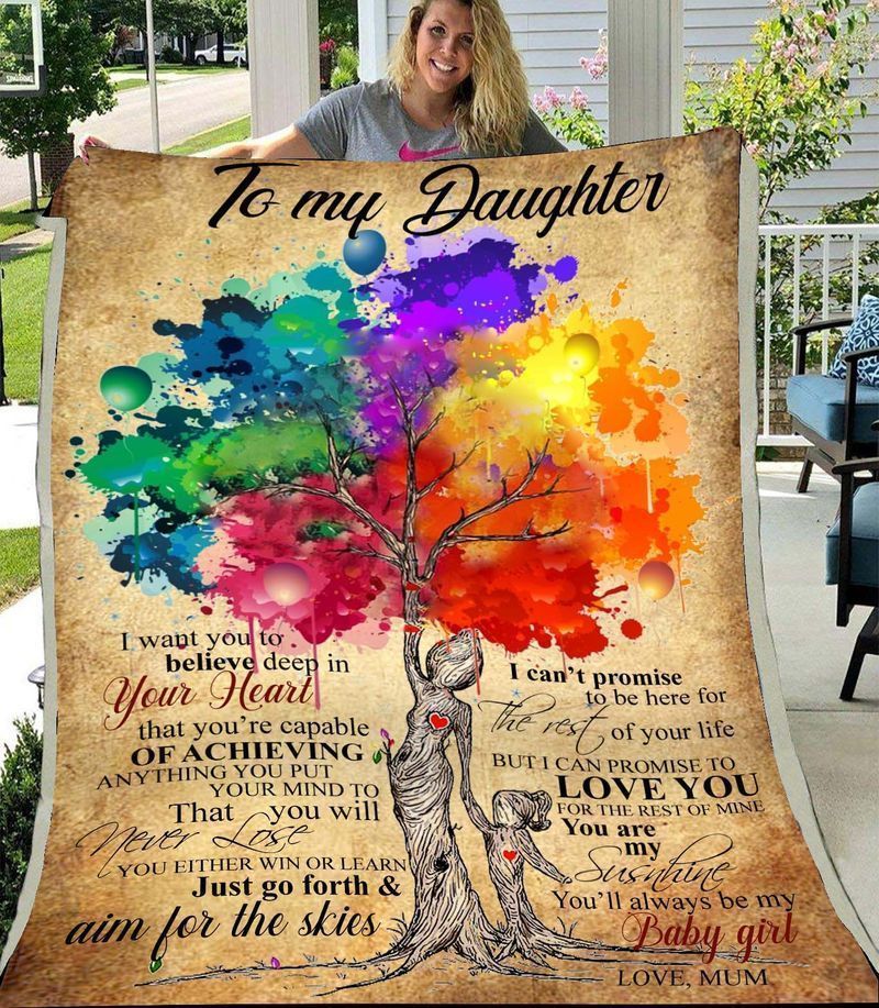 To My Daughter From Mum Sherpa Fleece Blanket