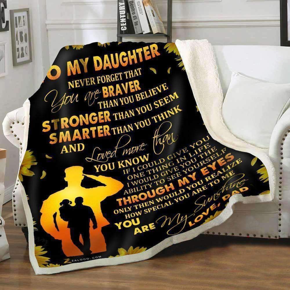 To My Daughter Gift Daughter From Parents Sherpa Fleece Blanket
