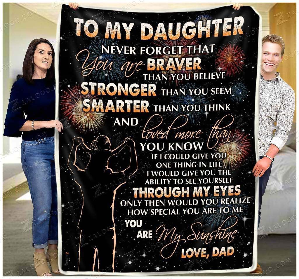To My Daughter – Gift For My Daughter Fleece Blanket