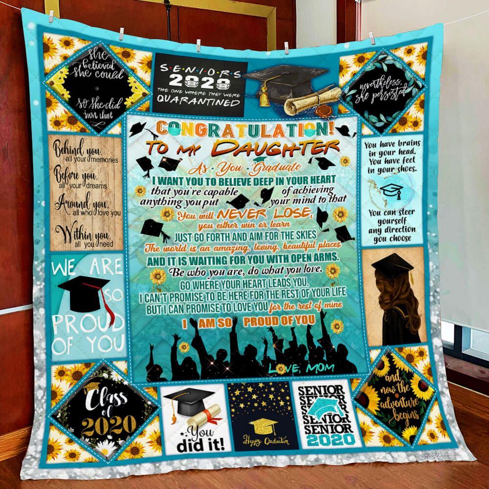 To My Daughter Graduate GS-CL-LD2506 Quilt Blanket