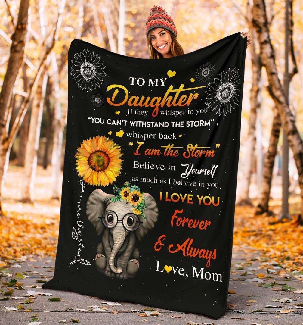 To My Daughter Sherpa Fleece Blanket 1