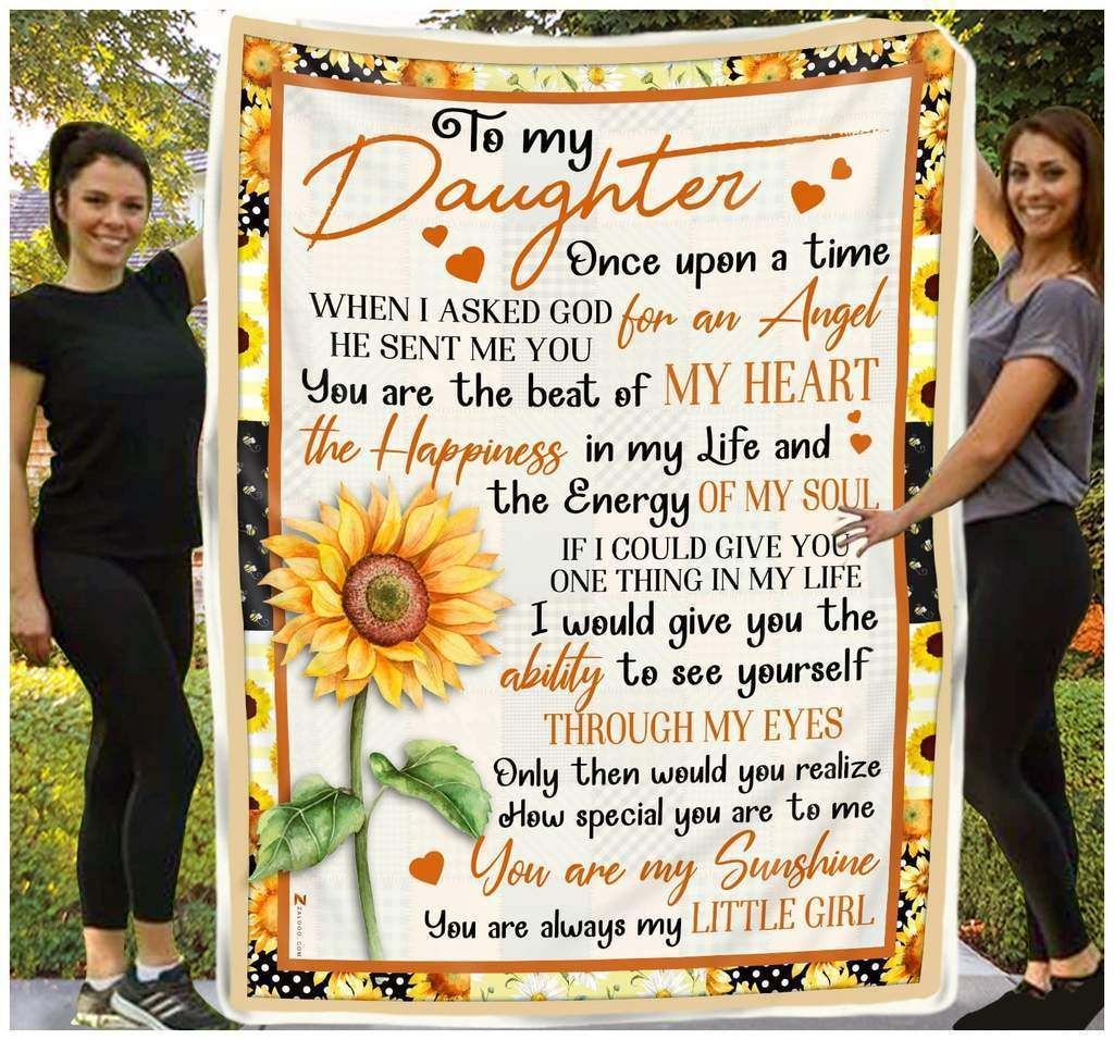 To My Daughter – He Sent Me You Fleece Blanket