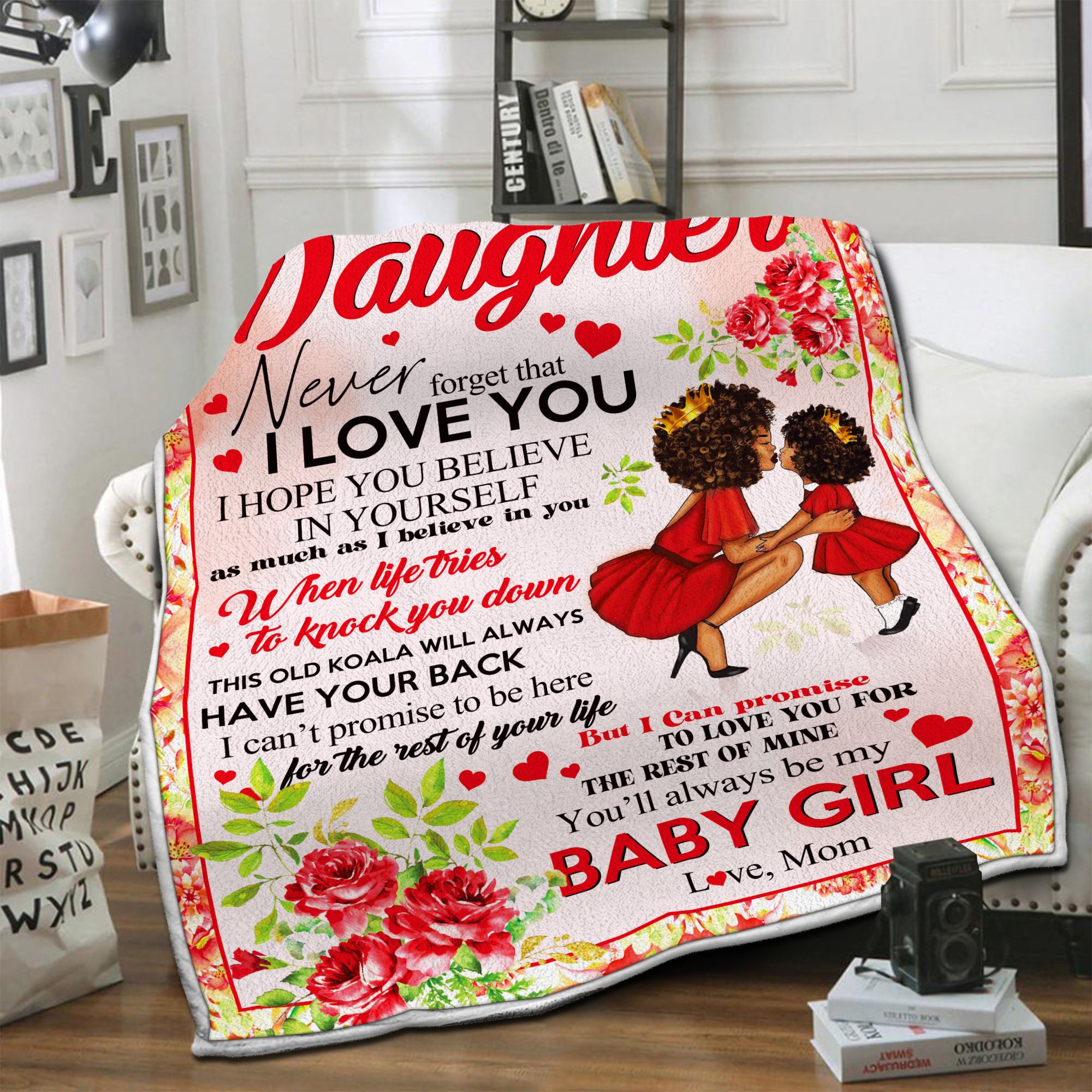 To My Daughter Fleece Blanket