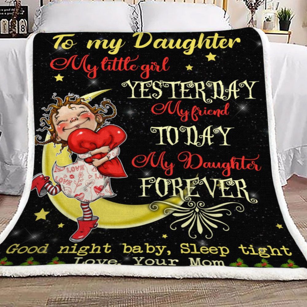 To My Daughter Sherpa Fleece Blanket