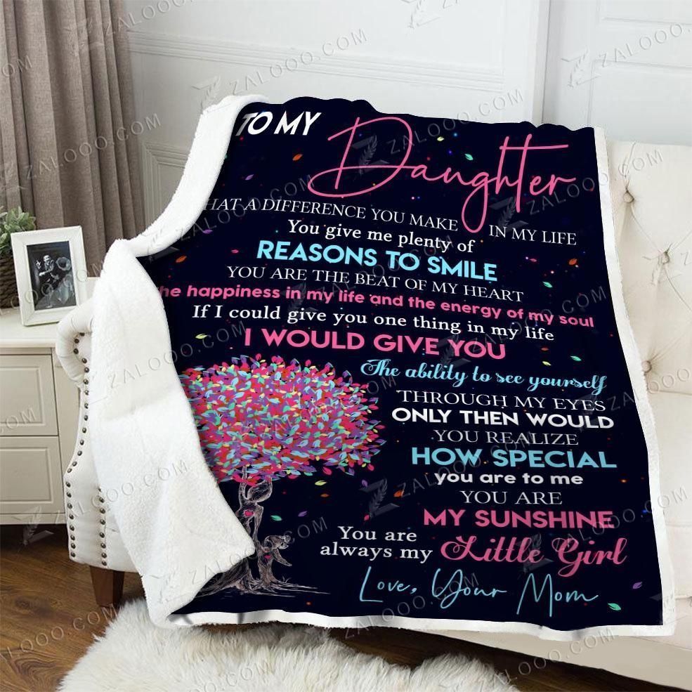 To My Daughter How Special You Are To Me Sherpa Fleece Blanket