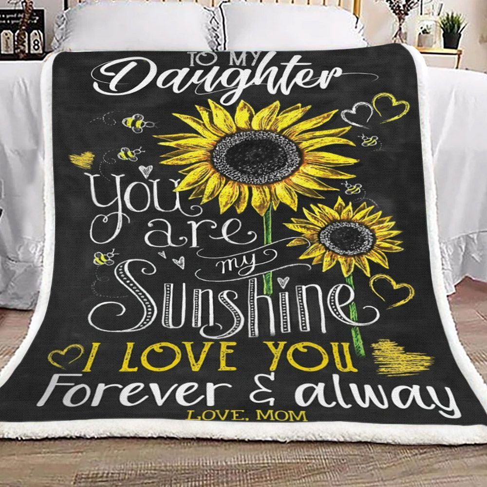 To My Daughter Sherpa Fleece Blanket