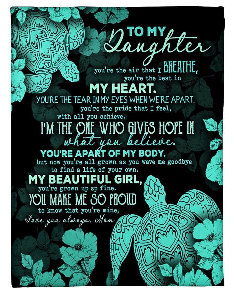 To My Daughter I Am So Proud Of You Gifts From Mom Fleece Blanket