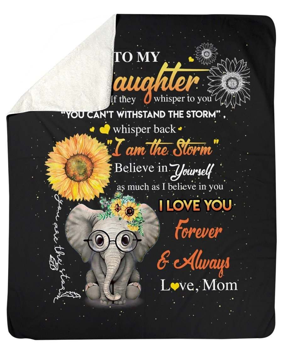To My Daughter I Love You – Best Gift For You Fleece Blanket