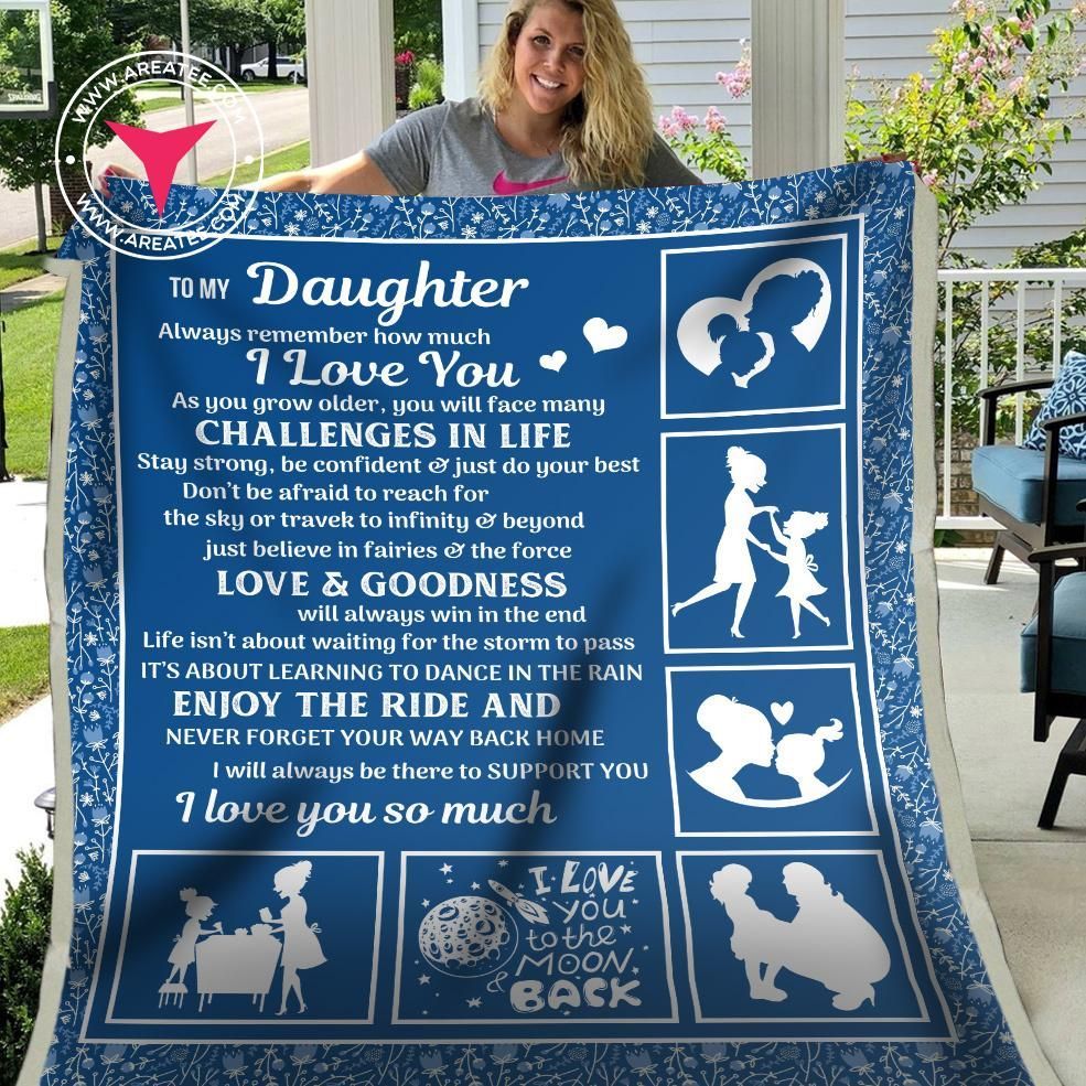 To My Daughter I Love You Sherpa Fleece Blanket