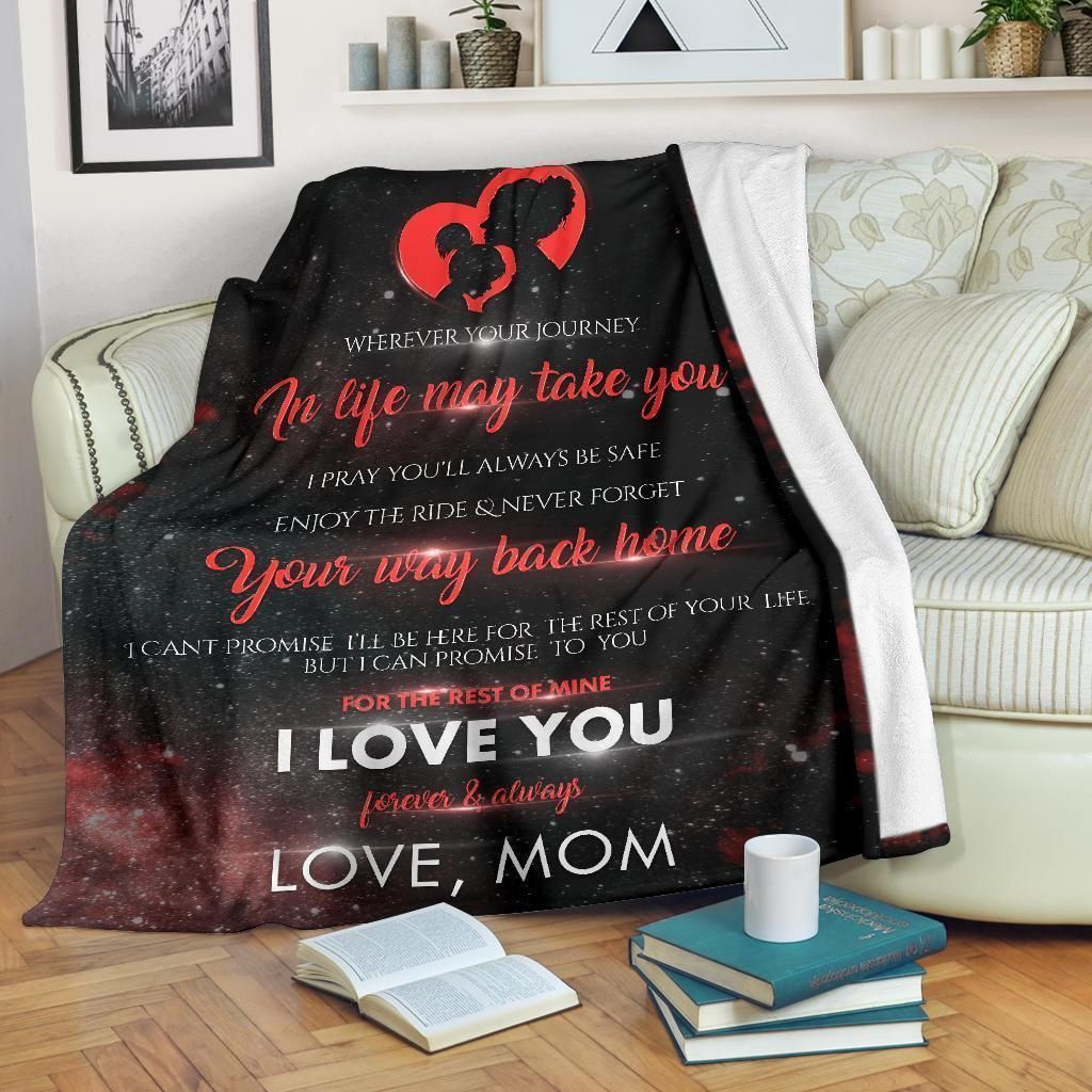 To My Daughter I Love You Forever Always Fleece Blanket