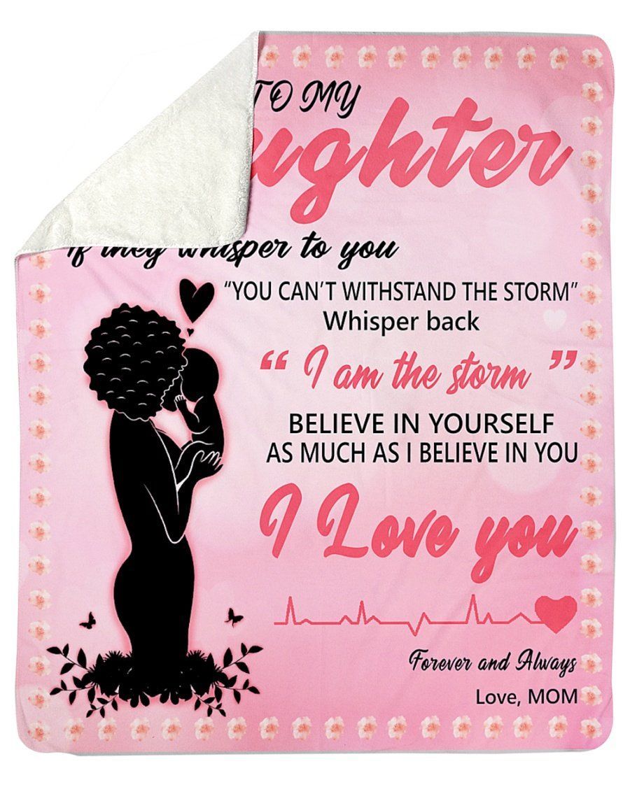 To My Daughter I Love You Forever And Always Pink Fleece Blanket Sherpa Blanket