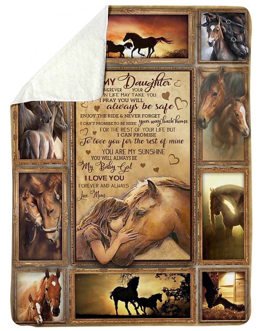 To My Daughter I Love You Forever Custom Design Gifts Fleece Blanket