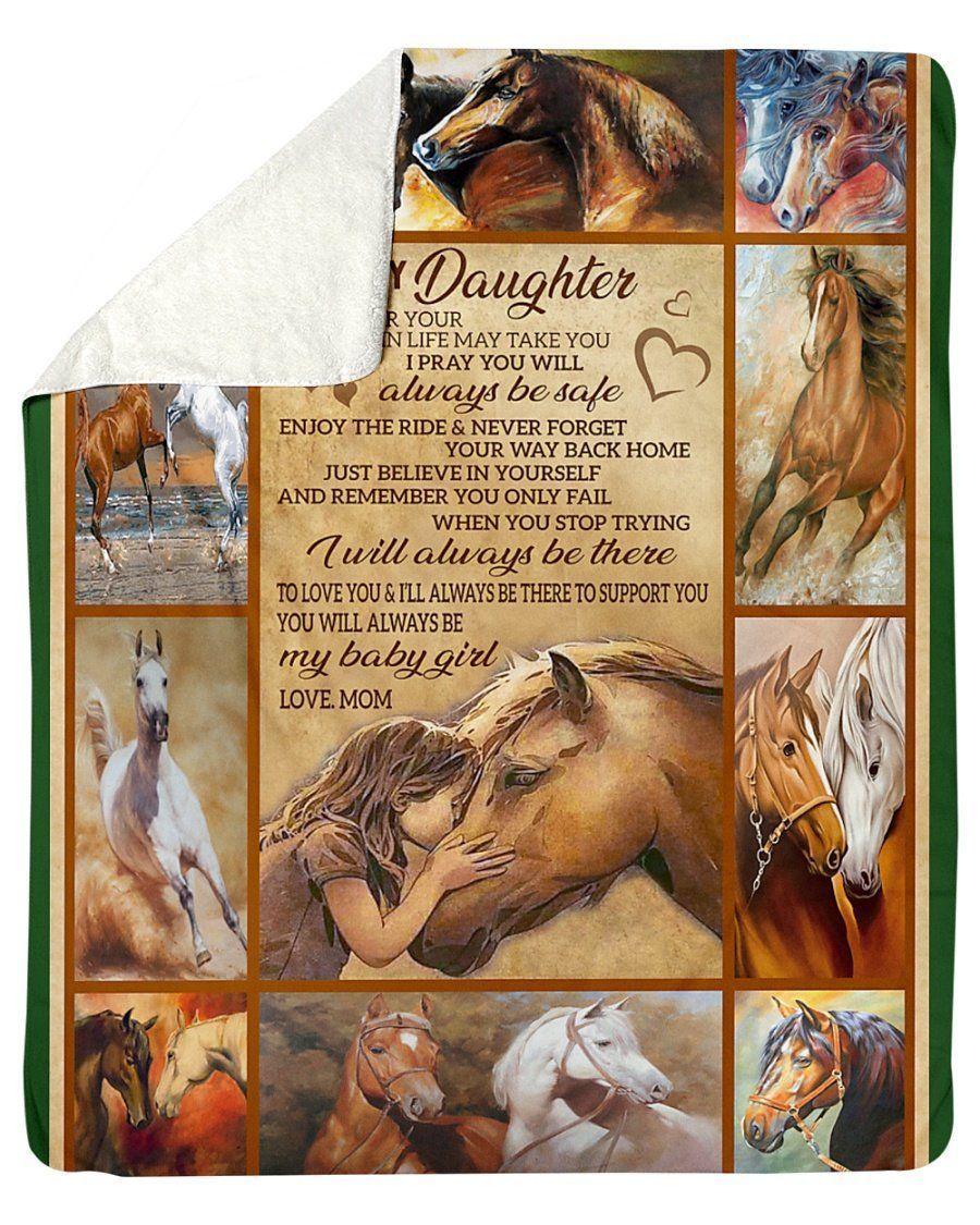 To My Daughter I Love You Forever Custom Design Gifts From Mom Fleece Blanket
