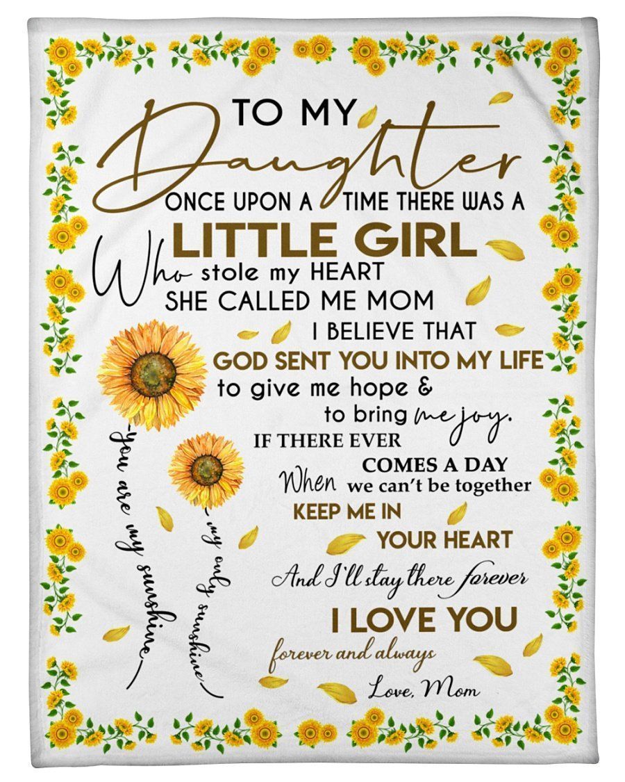To My Daughter I Love You From Mom Gift Fleece Blanket