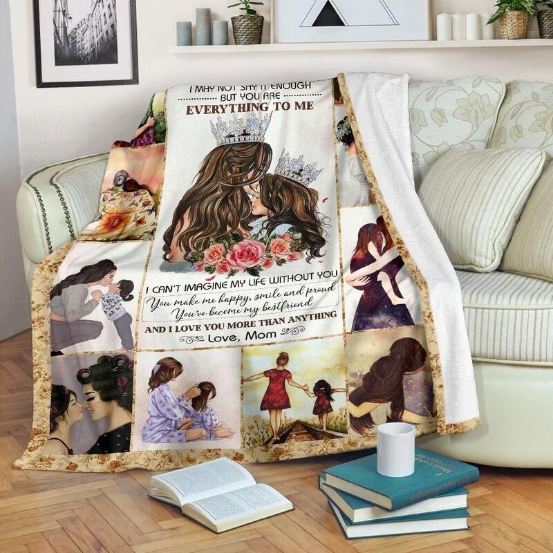 To My Daughter I Love You More Than Anything Sherpa Fleece Blanket