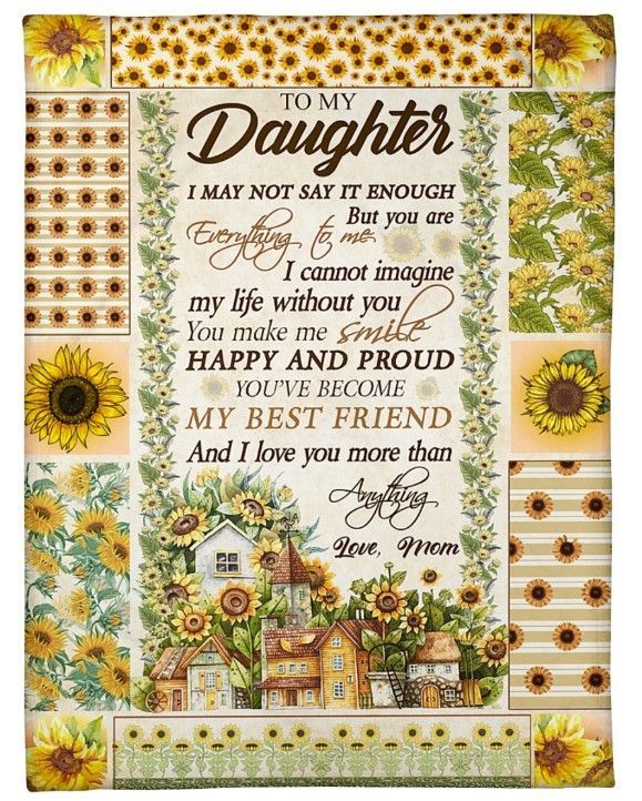 To My Daughter I Love You More Than Anything Sherpa Fleece Blanket