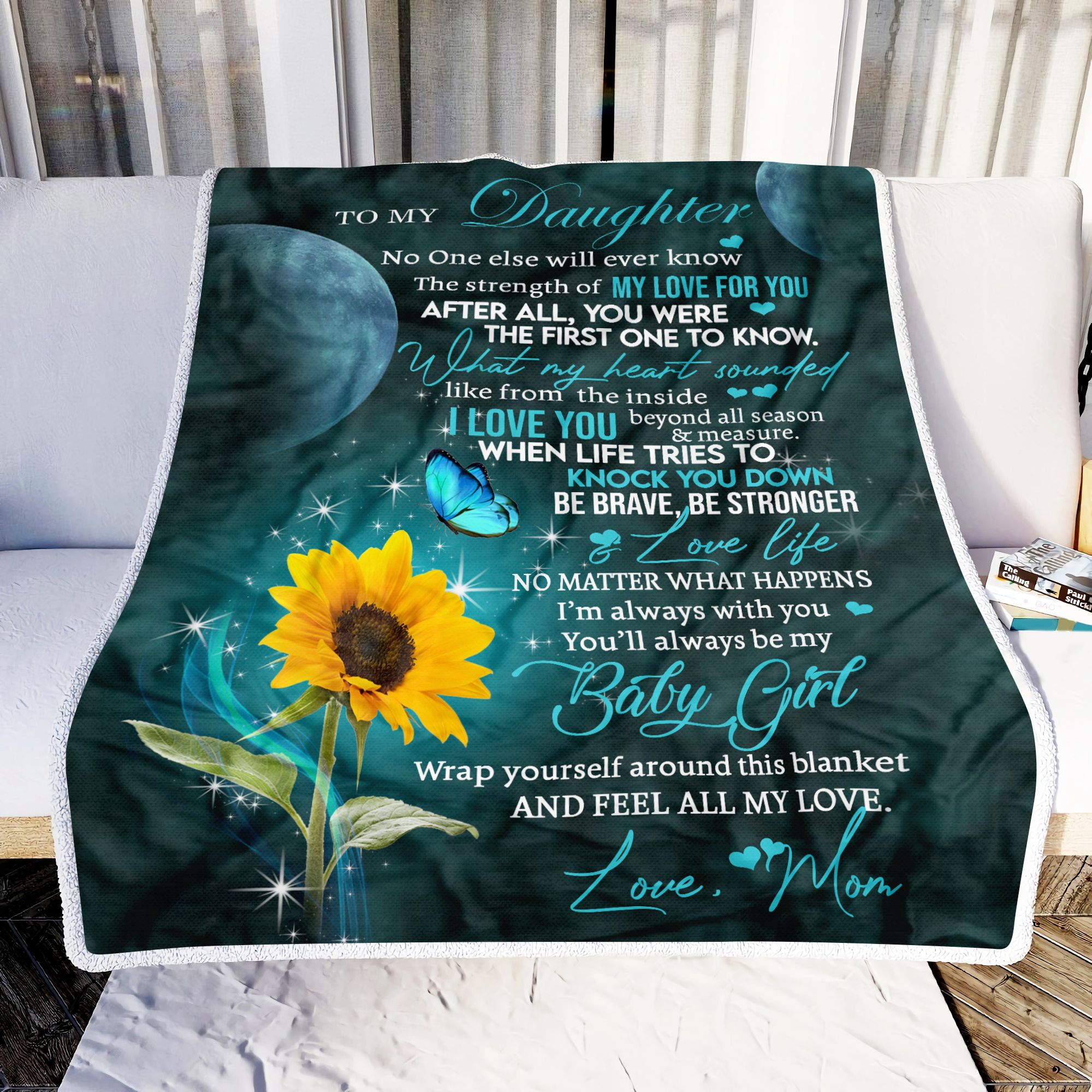 To My Daughter I Love You Fleece Blanket