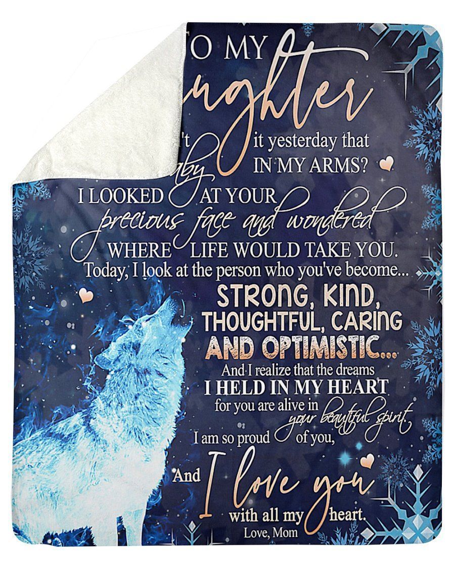 To My Daughter I Love You With All My Heart Gifts From Mom Fleece Blanket