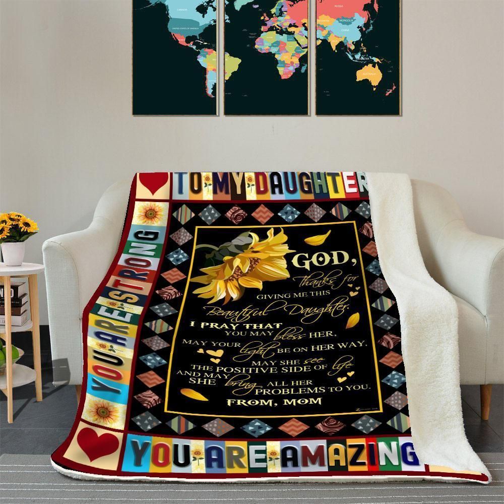 To My Daughter – I Pray That Fleece Blanket