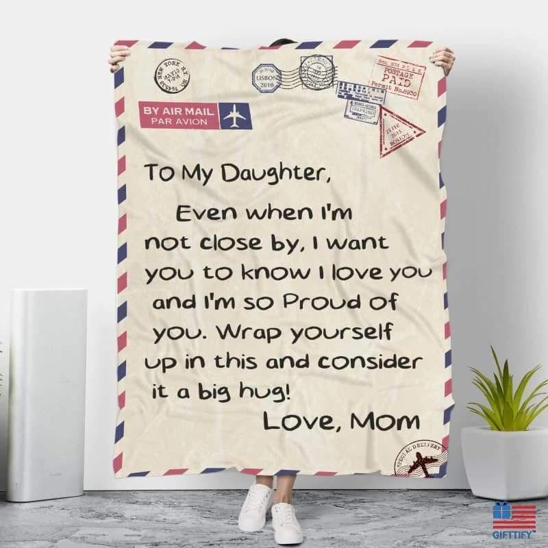 To My Daughter I Want You To Know That I Love You Printed Fleece Blanket