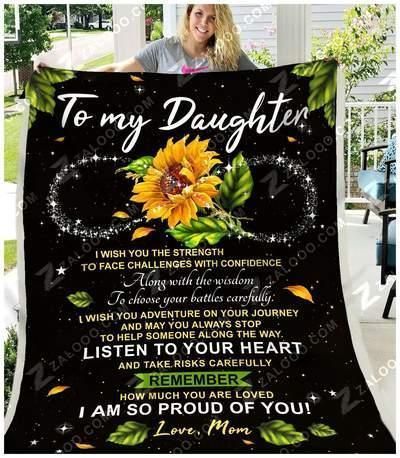 To My Daughter I Wish You The Strength Sherpa Fleece Blanket