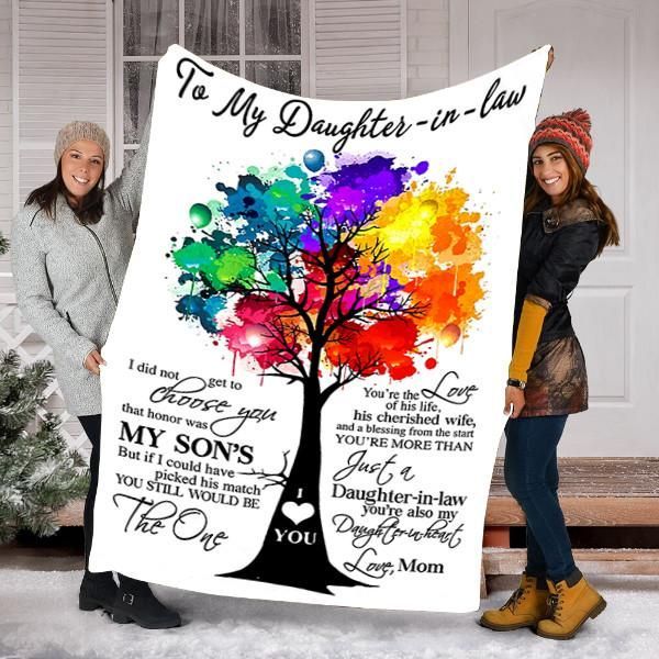 To My Daughter In Law Sherpa Fleece Blanket