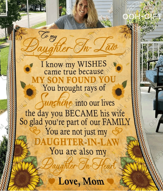 To My Daughter In Law Sherpa Fleece Blanket