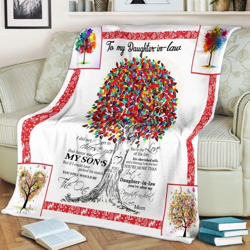 To My Daughter-In-Law Sherpa Fleece Blanket