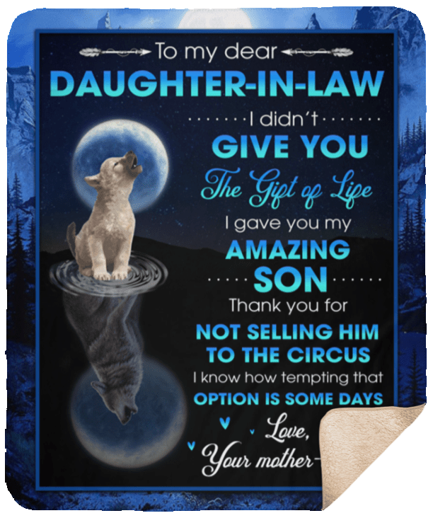 To My Daughter In Law Sherpa Fleece Blanket