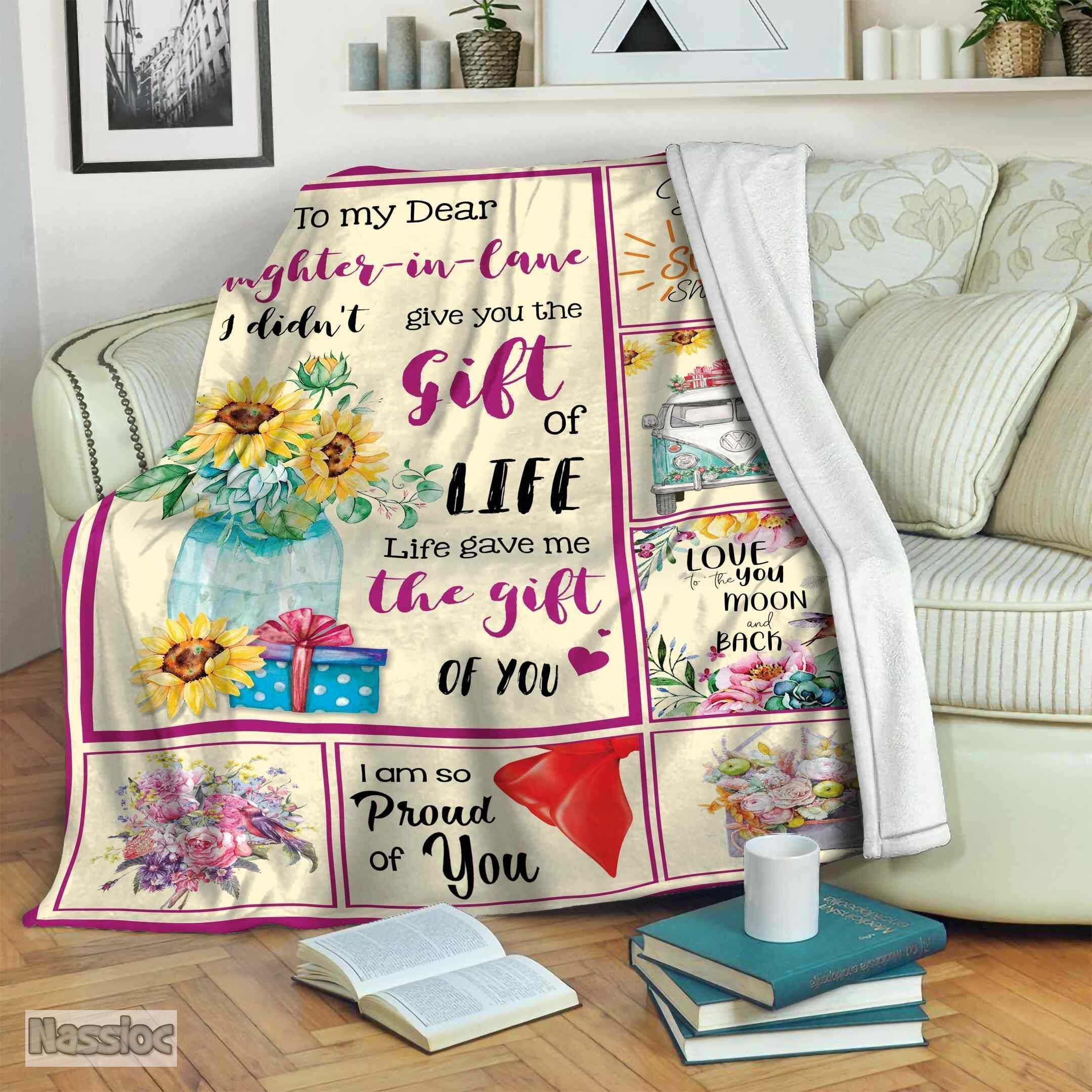 To My Daughter In Law Fleece Blanket