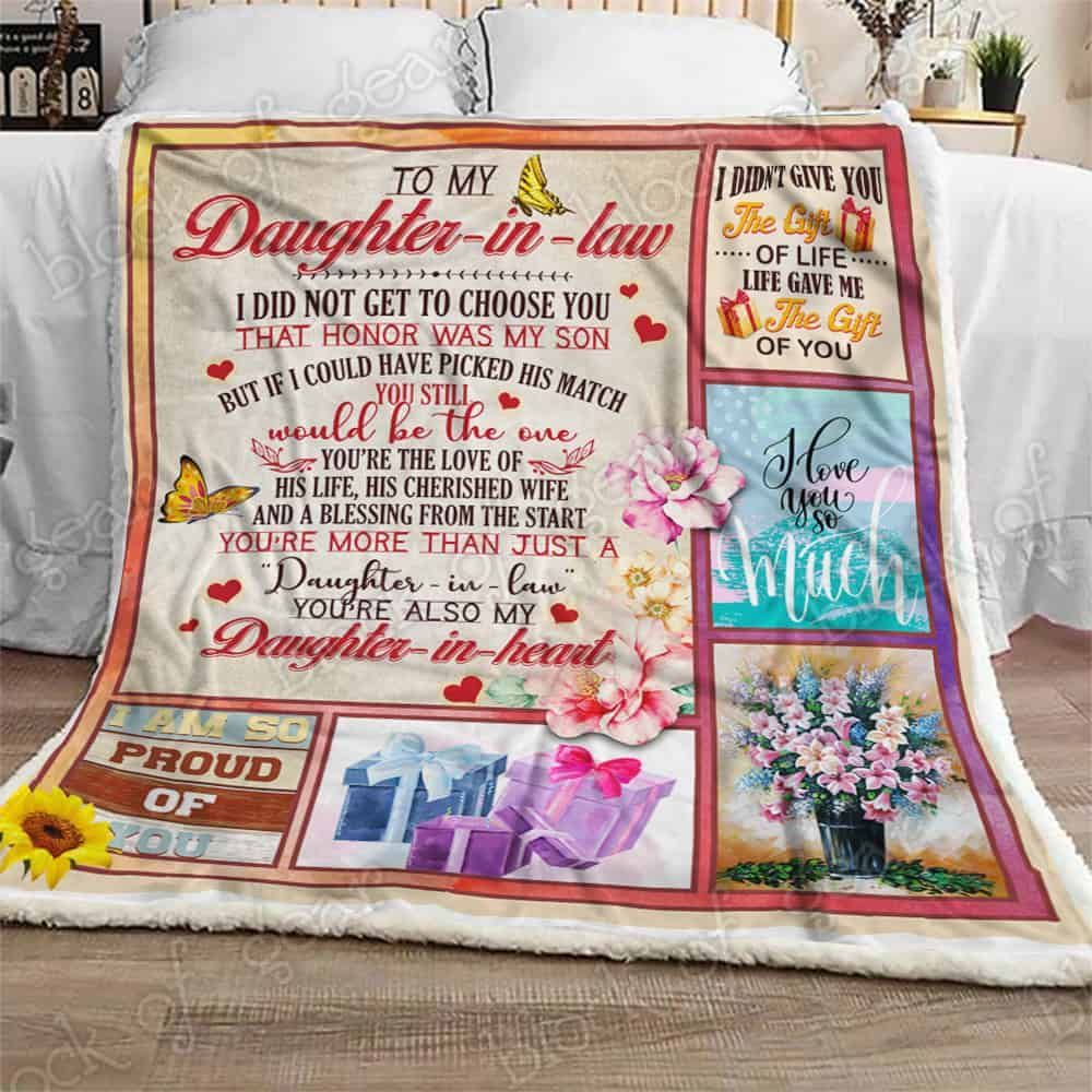 To My Daughter In Law Fleece Blanket