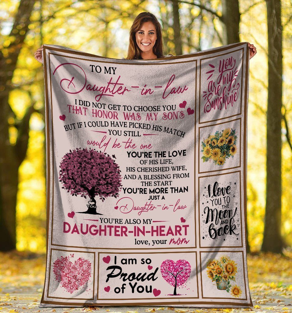 To My Daughter-in-law Flower Tree Fleece Blanket