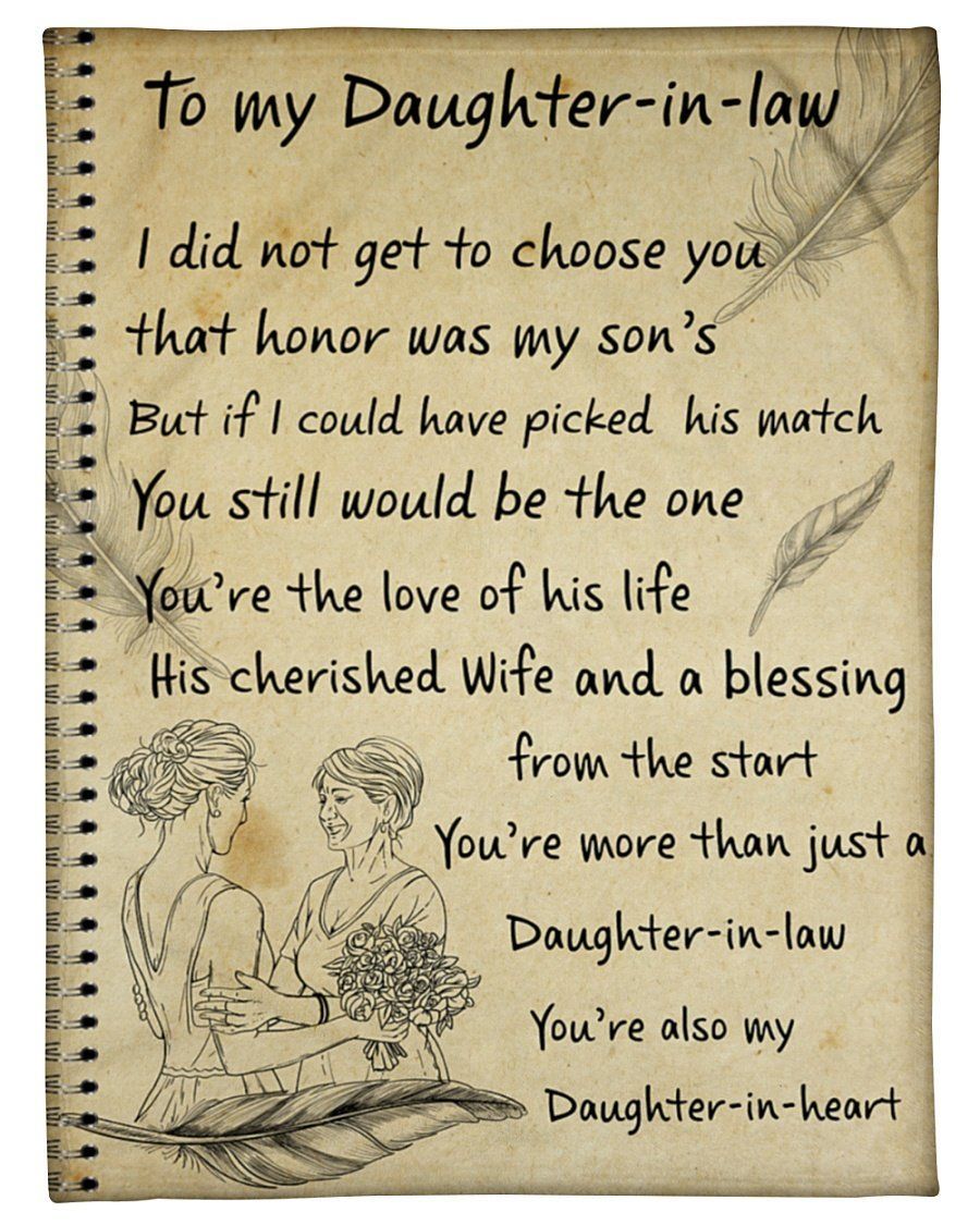 To My Daughter In Law I Did Not Get Choose You Fleece Blanket Fleece Blanket