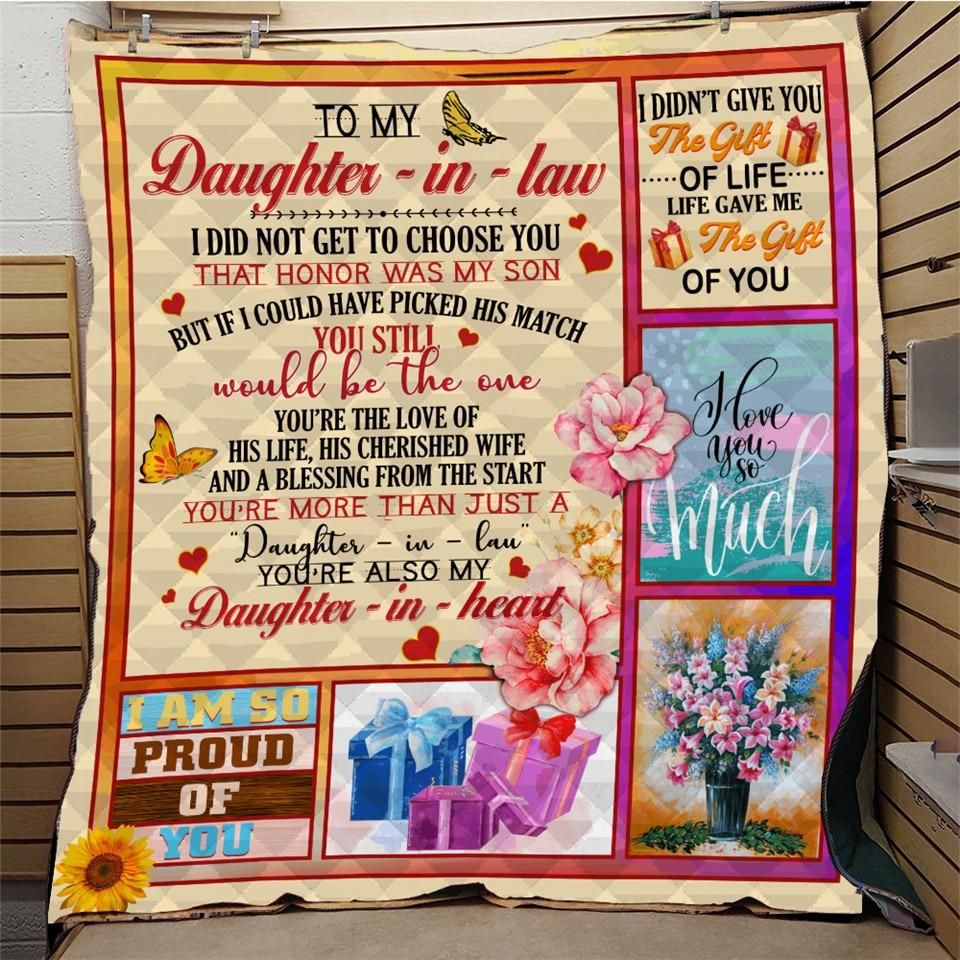 To My Daughter In Law MMC1411828 Quilt Blanket