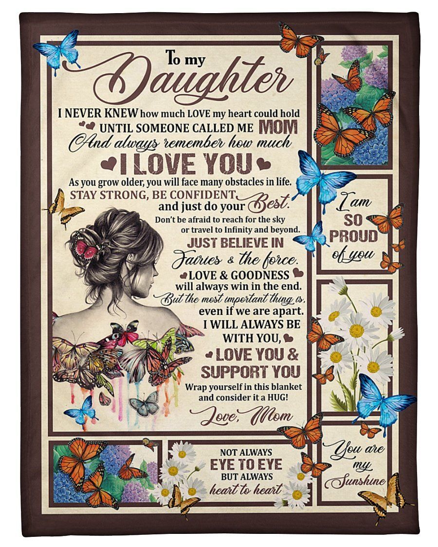 To My Daughter Just Believe In Fairies And The Force Fleece Blanket