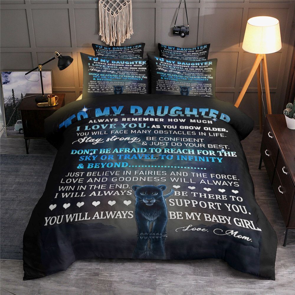To My Daughter Lion Bedding Set