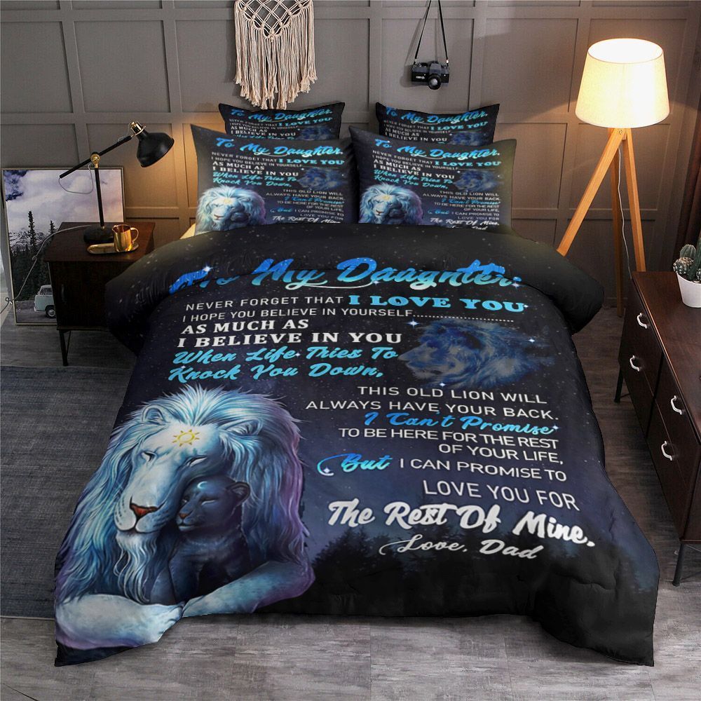 To My Daughter Lion Bedding Set