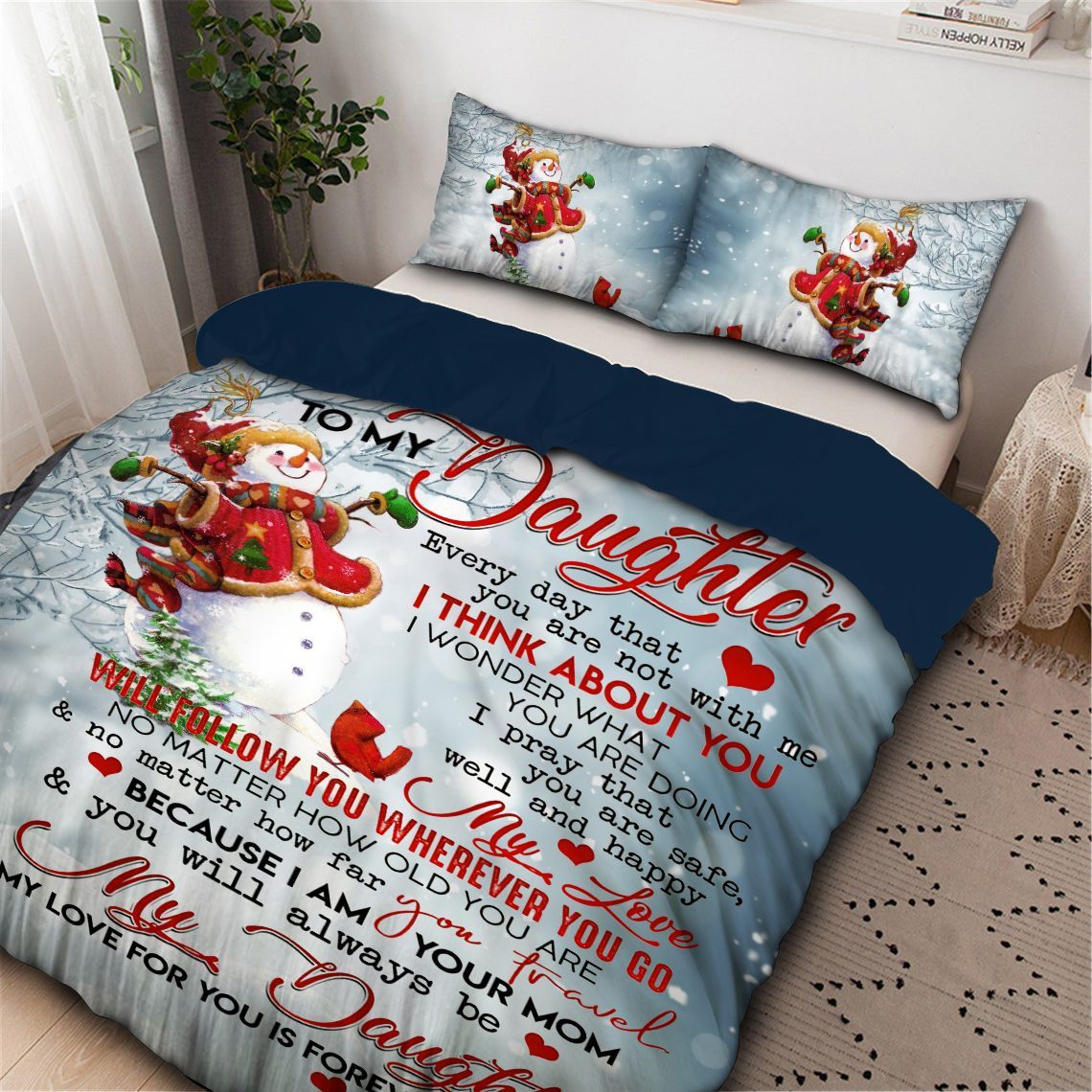 To My Daughter Bedding Set