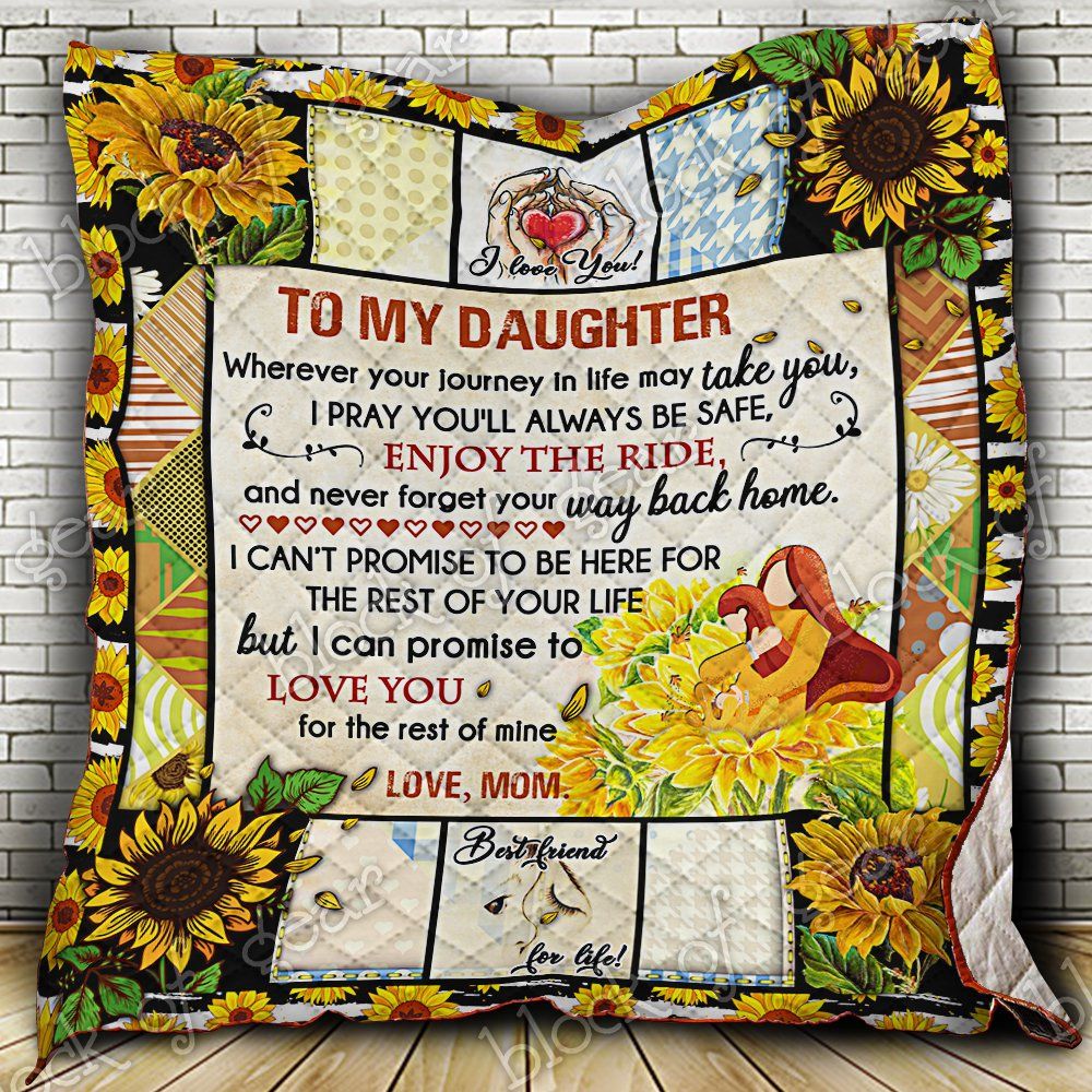 To My Daughter Love Mom Quilt Pn620 Dhc11122191Dd