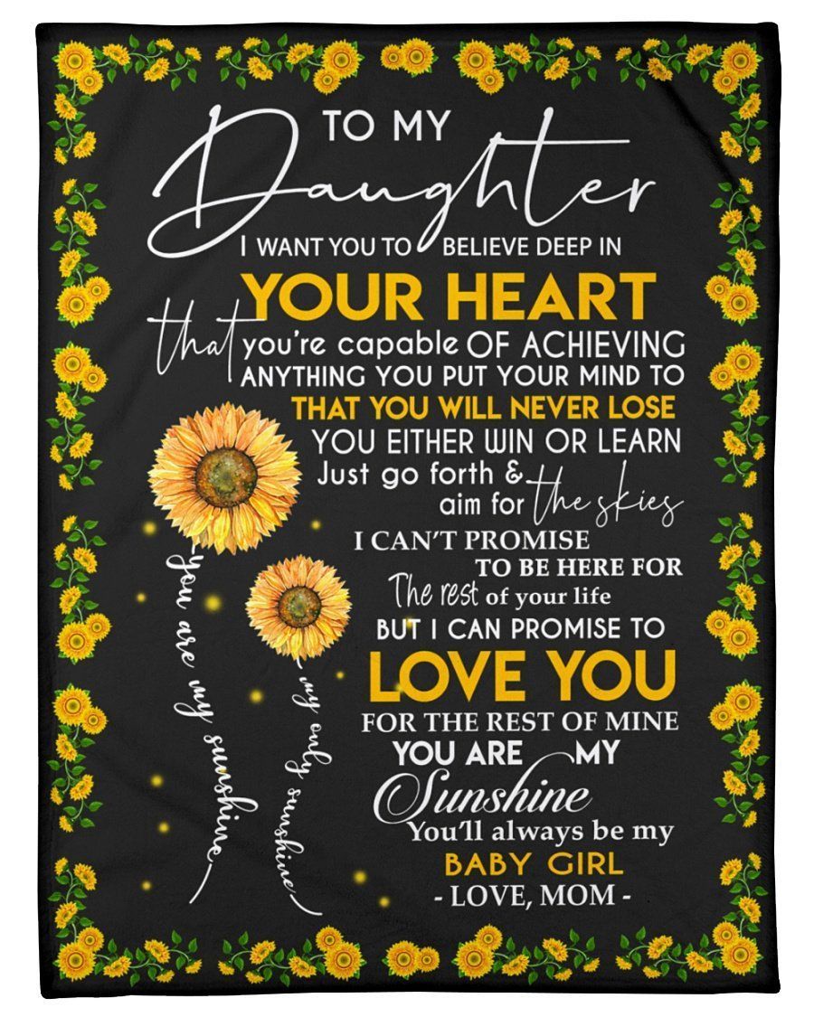 To My Daughter Love You For The Rest Of Mine Blanket Fleece Blanket