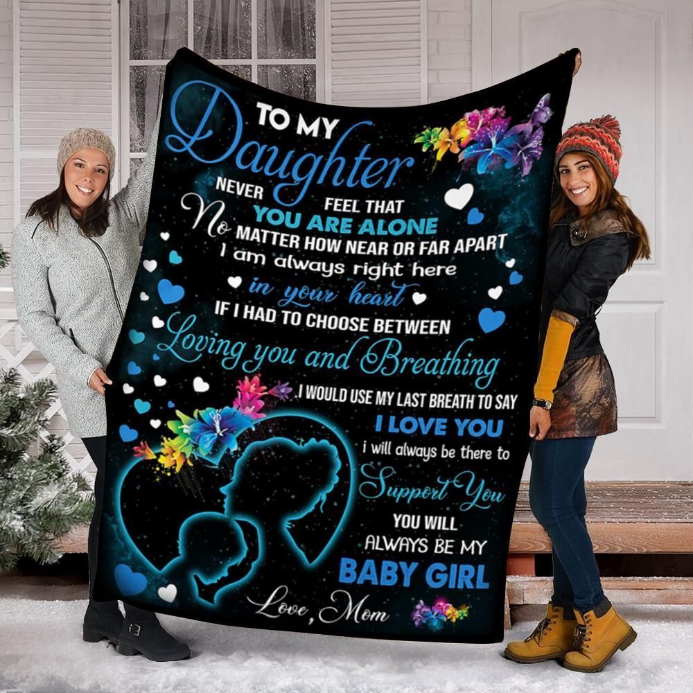 To My Daughter Love You Forever Sherpa Fleece Blanket