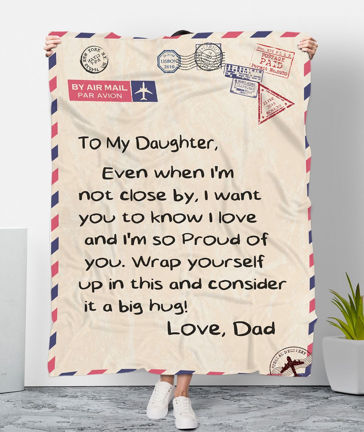 To My Daughter Fleece Blanket