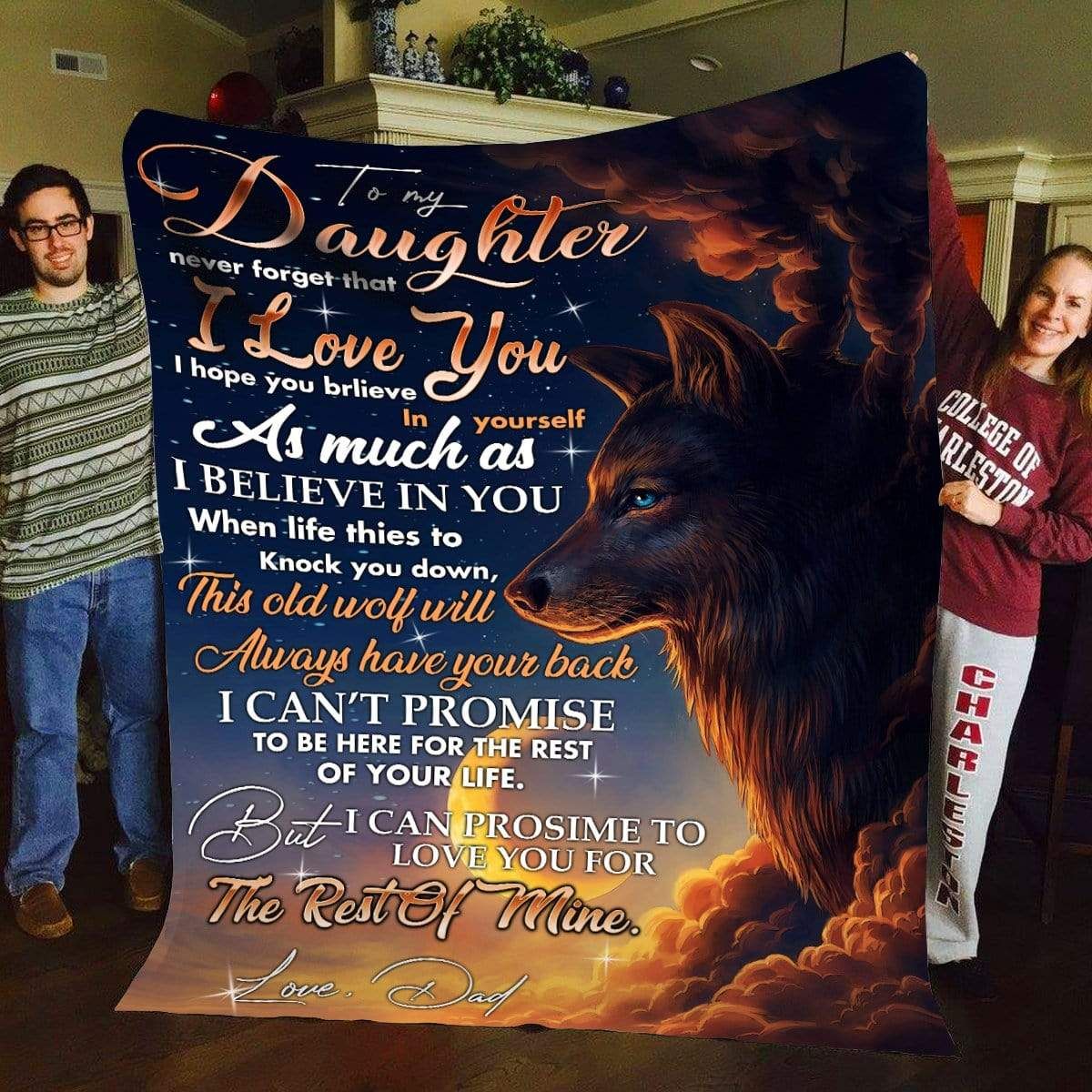 To My Daughter Fleece Blanket