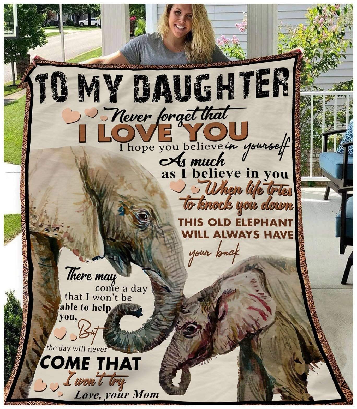 To My Daughter Fleece Blanket