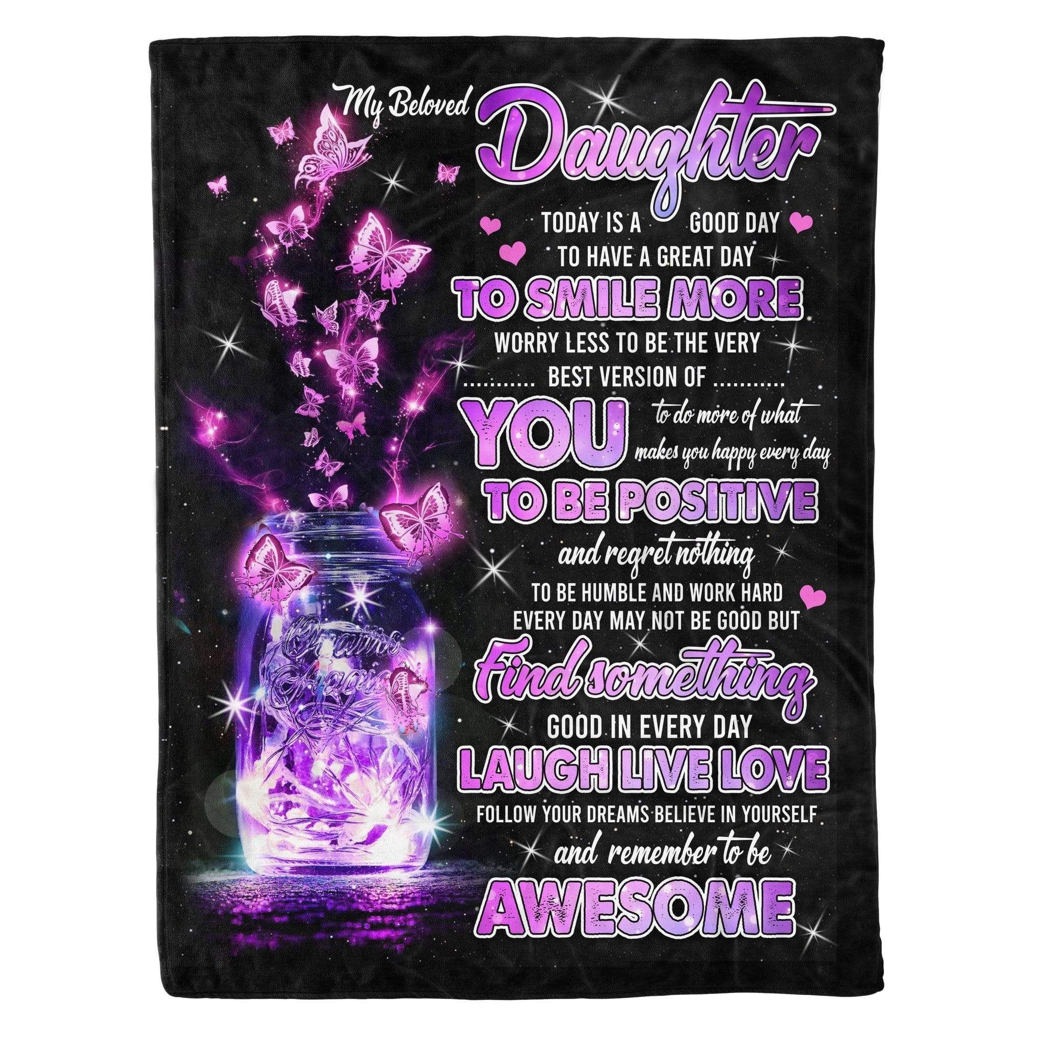 To My Daughter Fleece Blanket