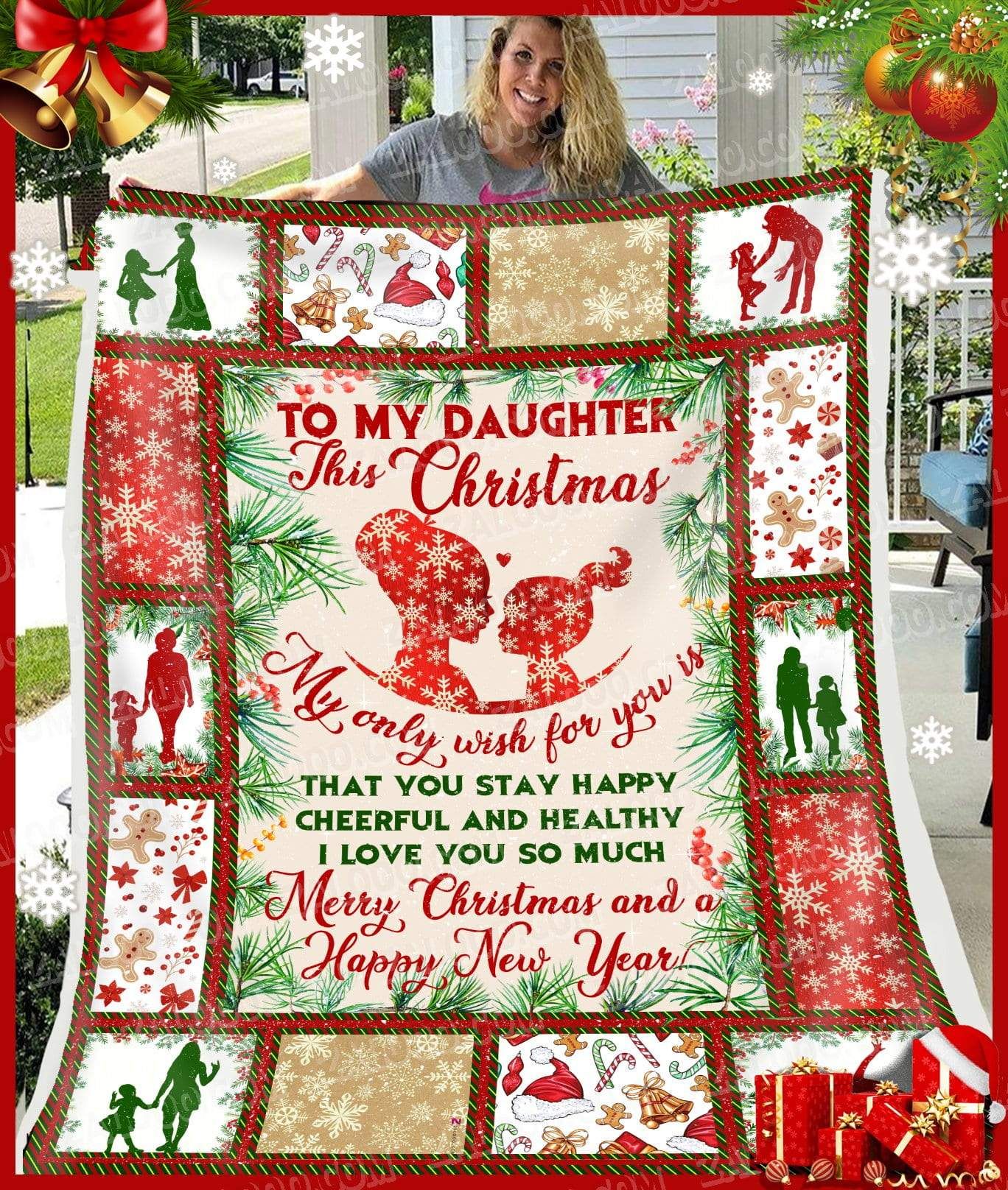 To My Daughter Fleece Blanket