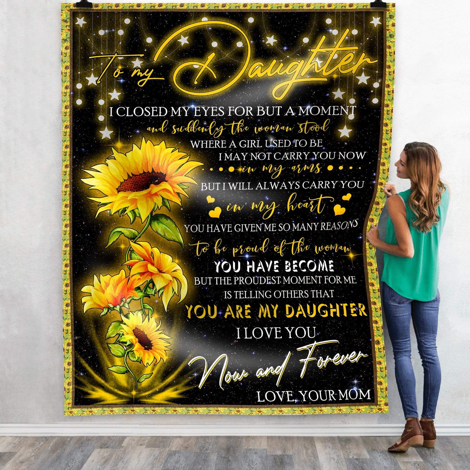 To My Daughter Fleece Blanket